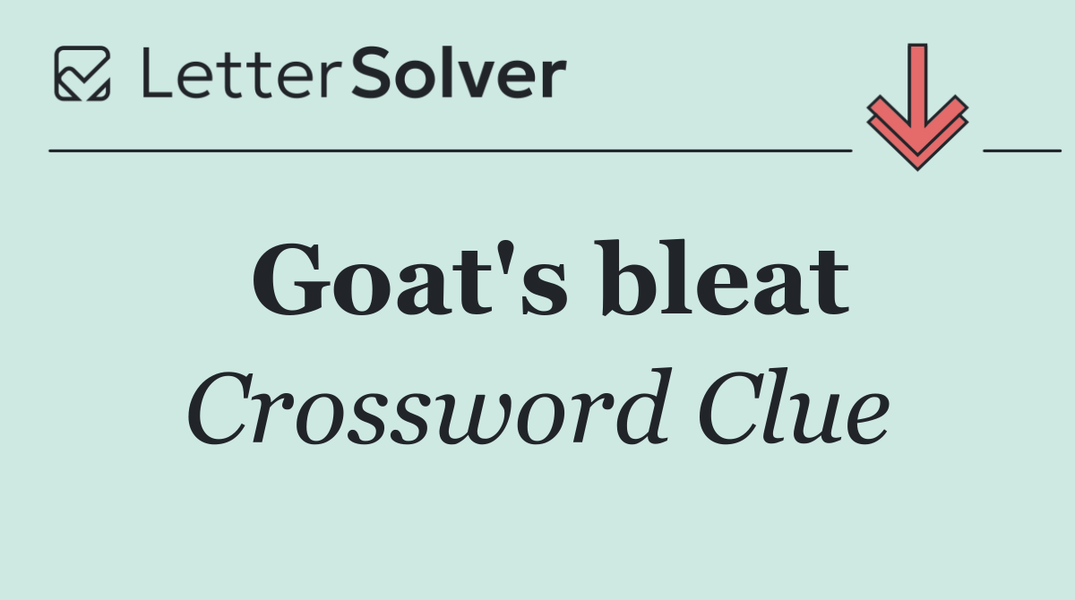 Goat's bleat