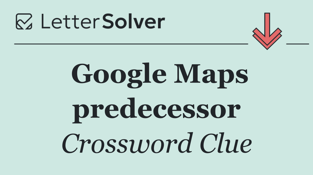 Google Maps predecessor