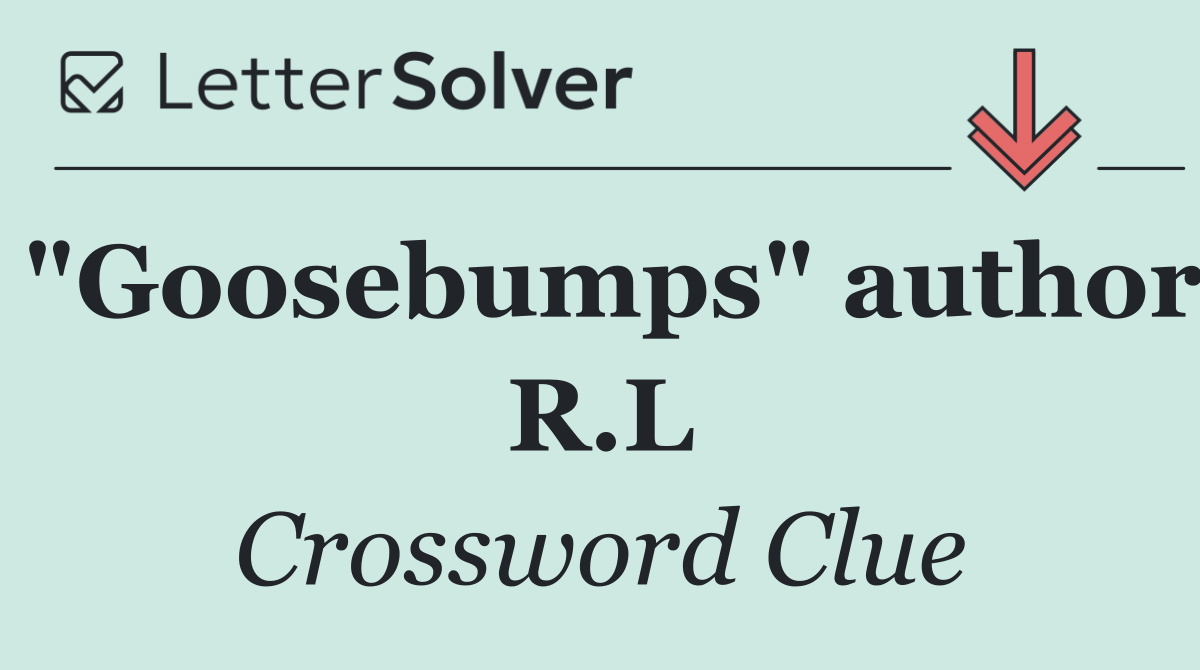"Goosebumps" author R.L