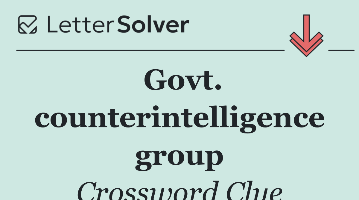 Govt. counterintelligence group