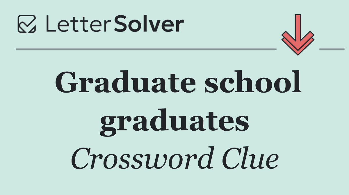 Graduate school graduates