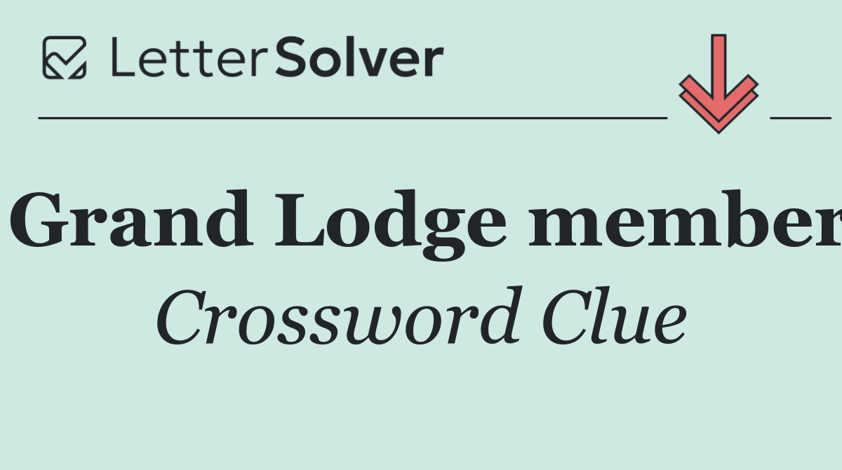 Grand Lodge member