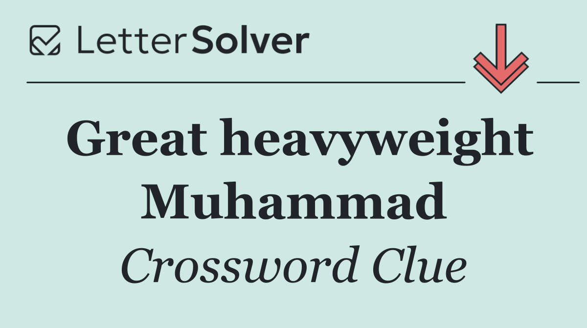 Great heavyweight Muhammad