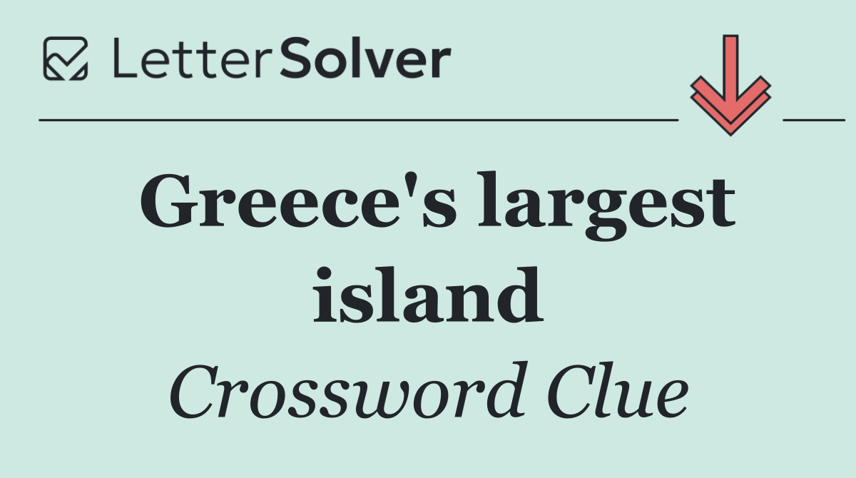 Greece's largest island