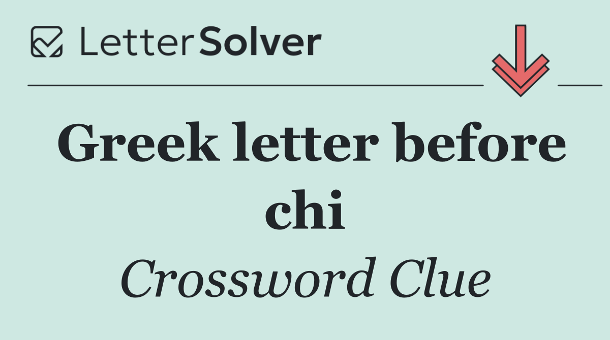 Greek letter before chi