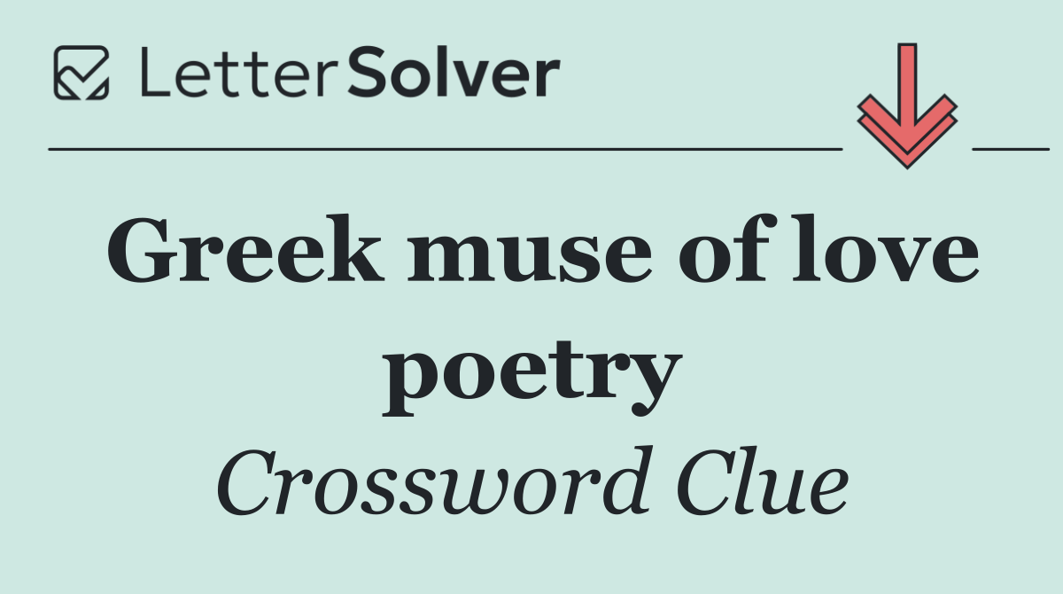 Greek muse of love poetry