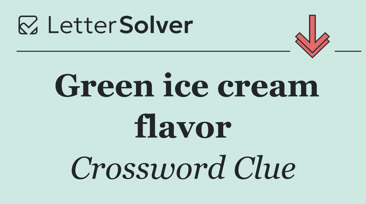 Green ice cream flavor