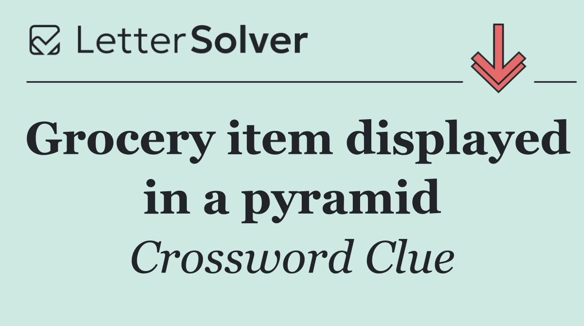 Grocery item displayed in a pyramid