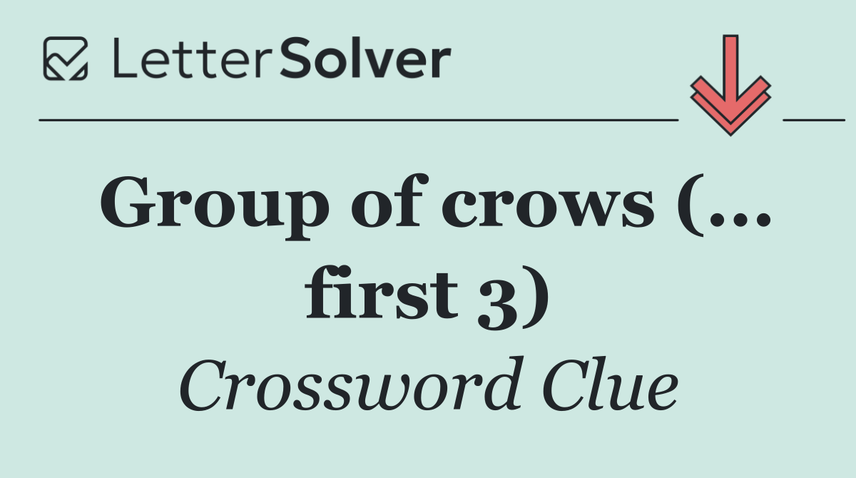 Group of crows (... first 3)