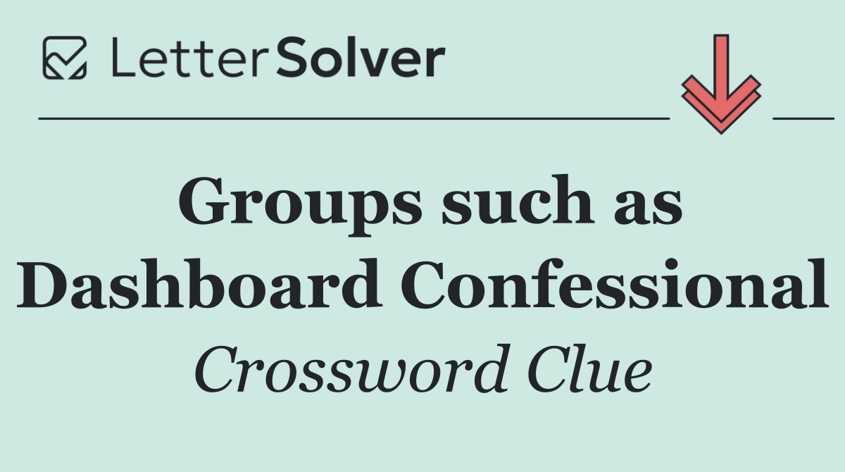 Groups such as Dashboard Confessional