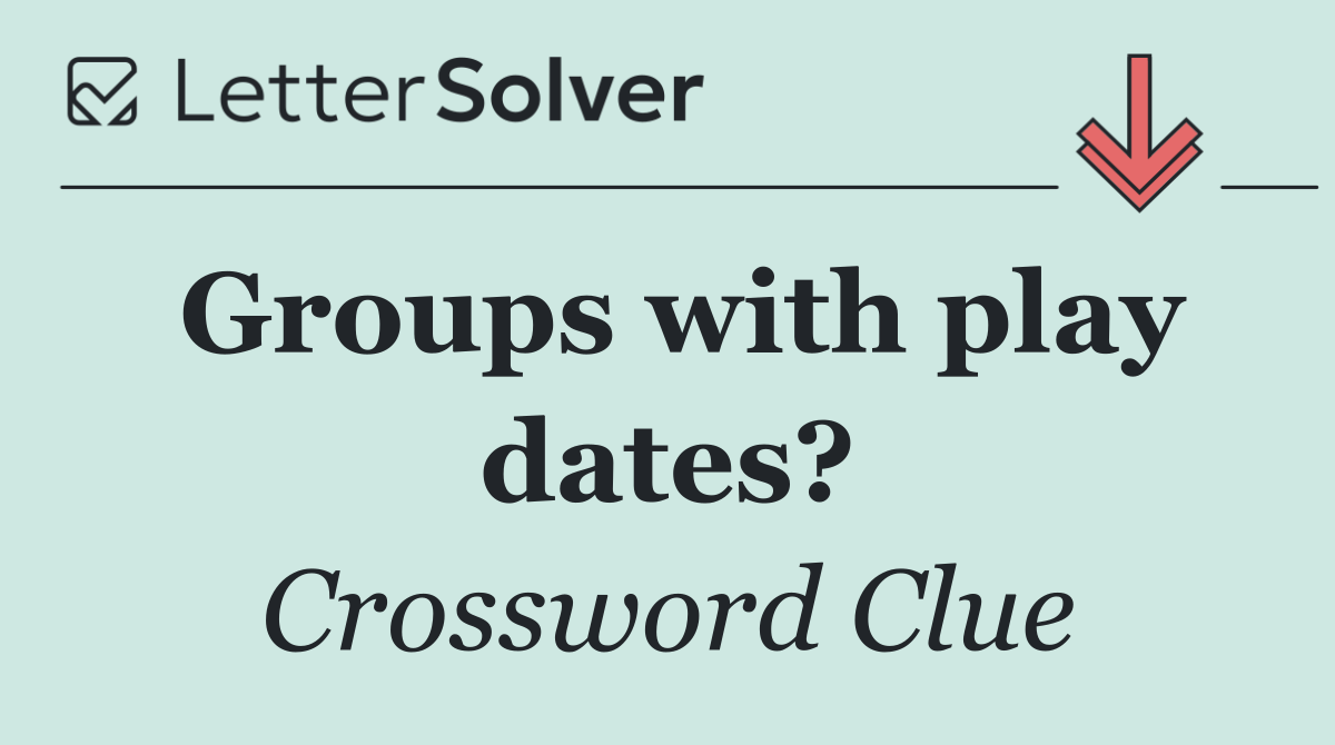 Groups with play dates?