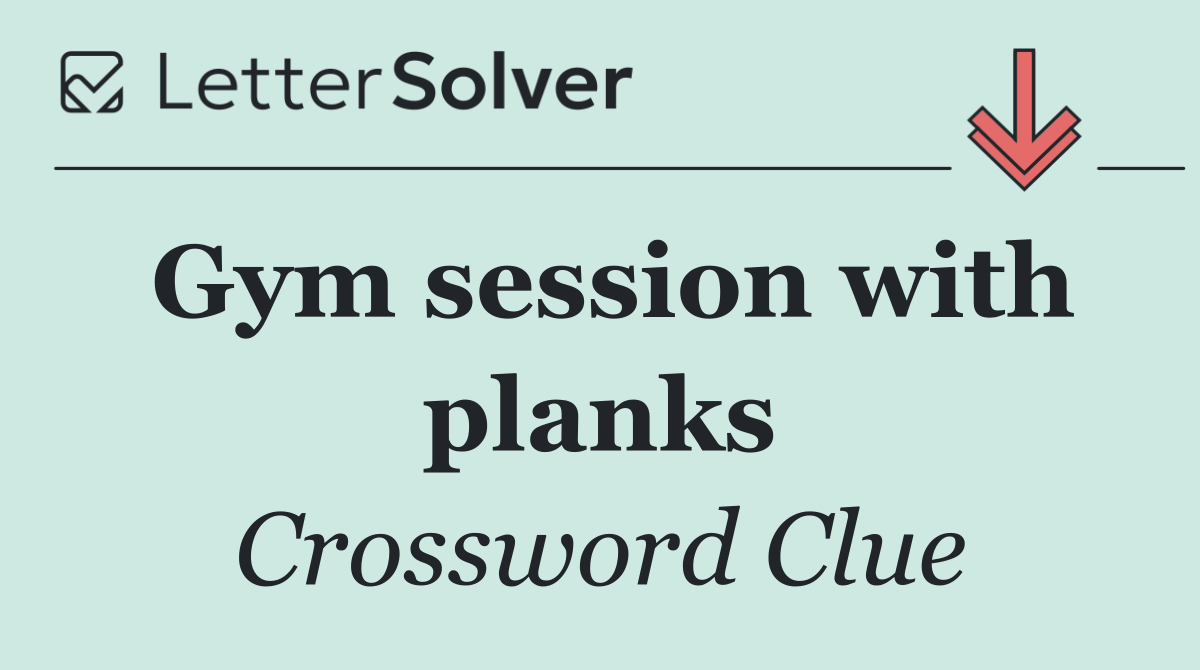 Gym session with planks