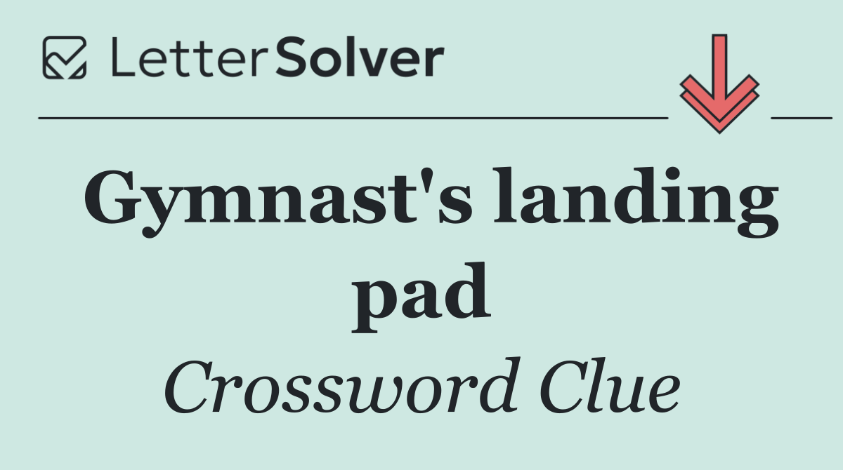 Gymnast's landing pad