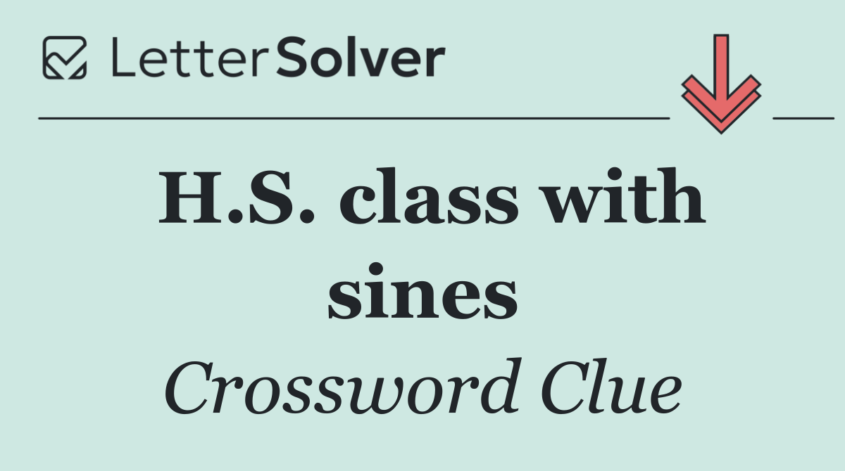 H.S. class with sines