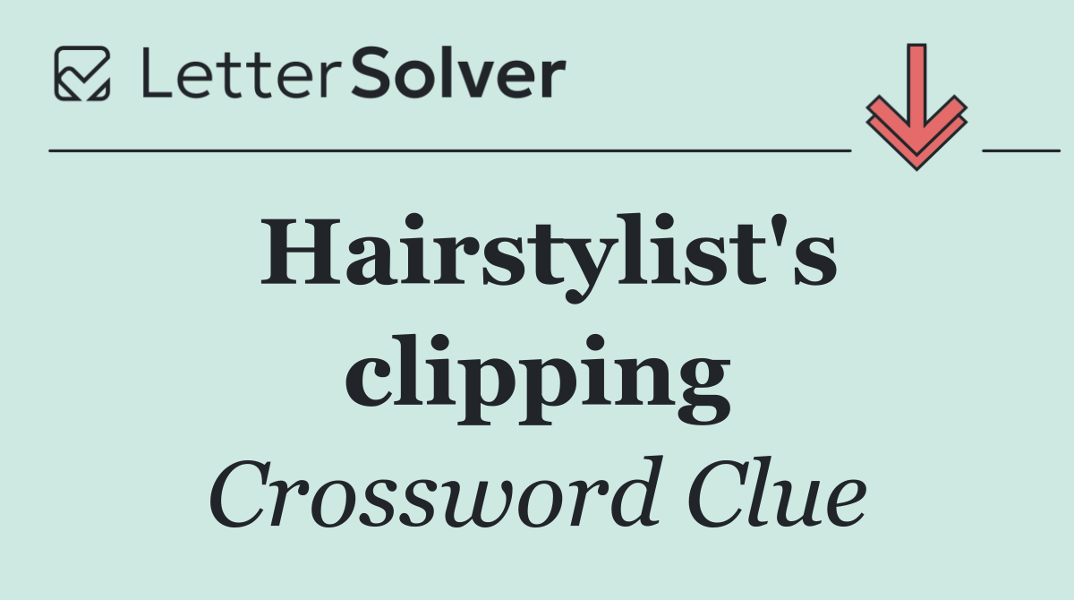 Hairstylist's clipping