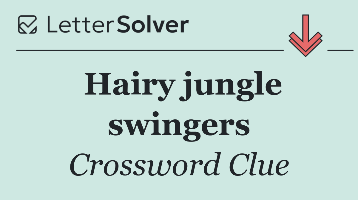 Hairy jungle swingers