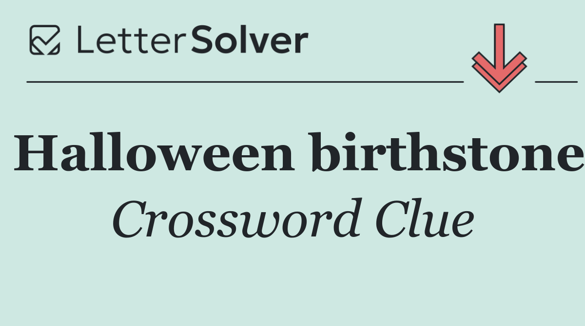 Halloween birthstone