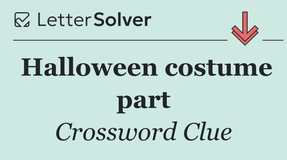 Halloween costume part