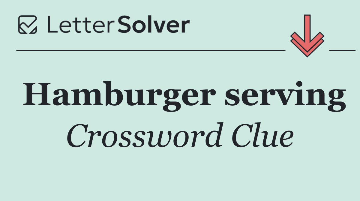 Hamburger serving
