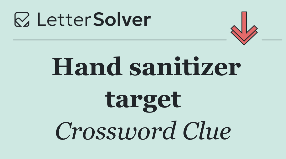 Hand sanitizer target
