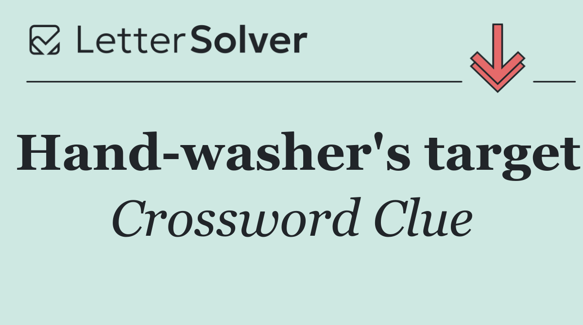 Hand washer's target