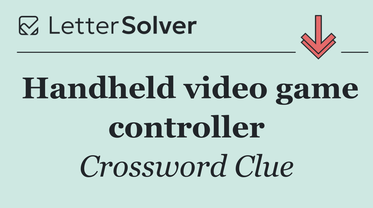 Handheld video game controller