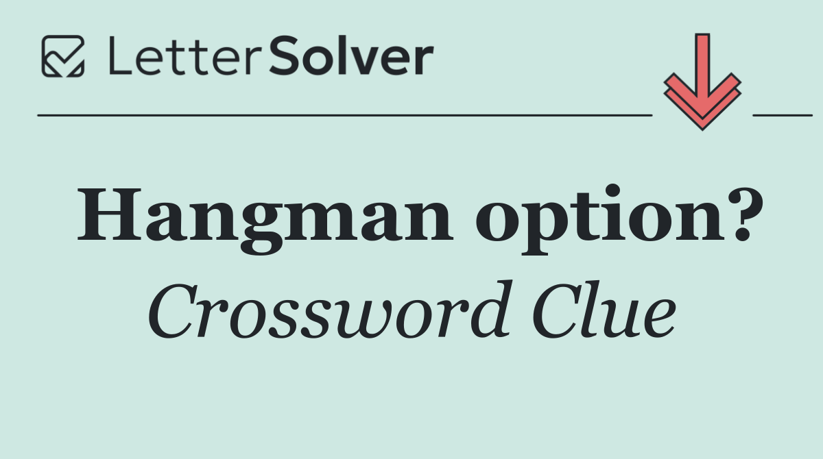Hangman option?