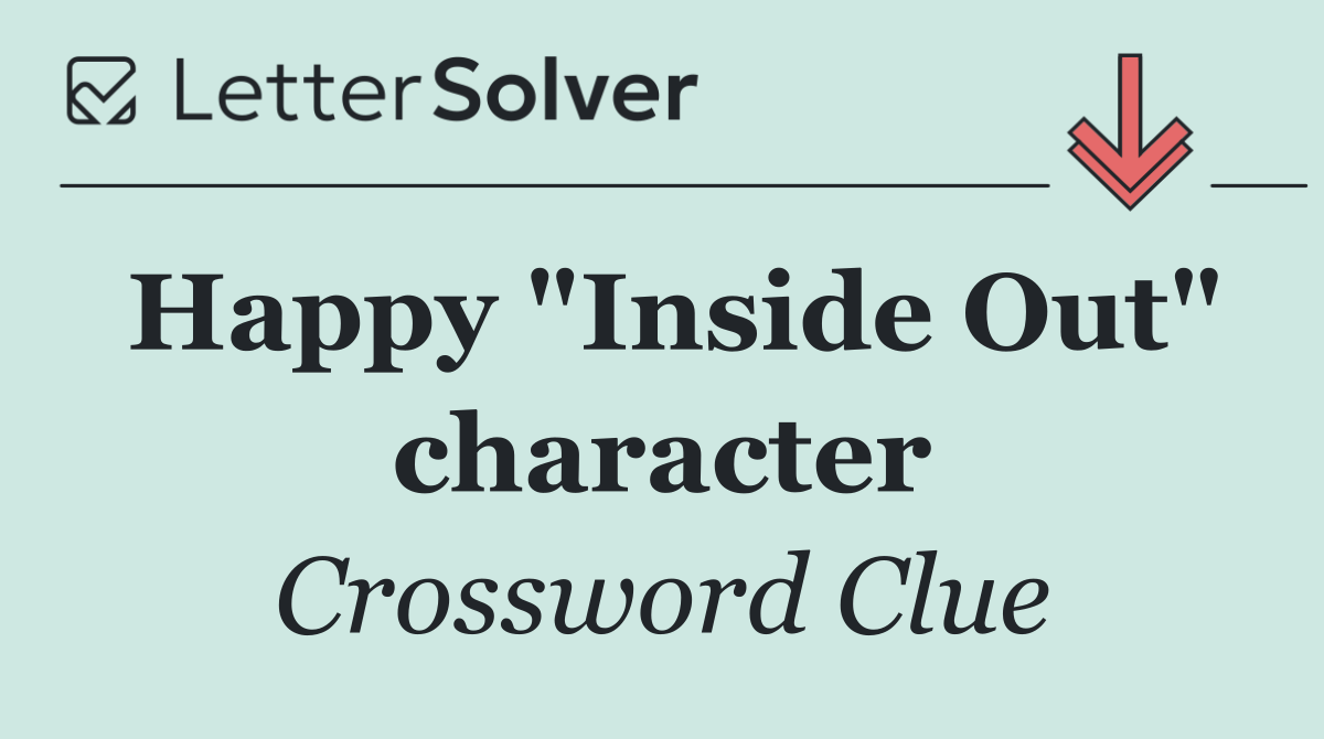 Happy "Inside Out" character