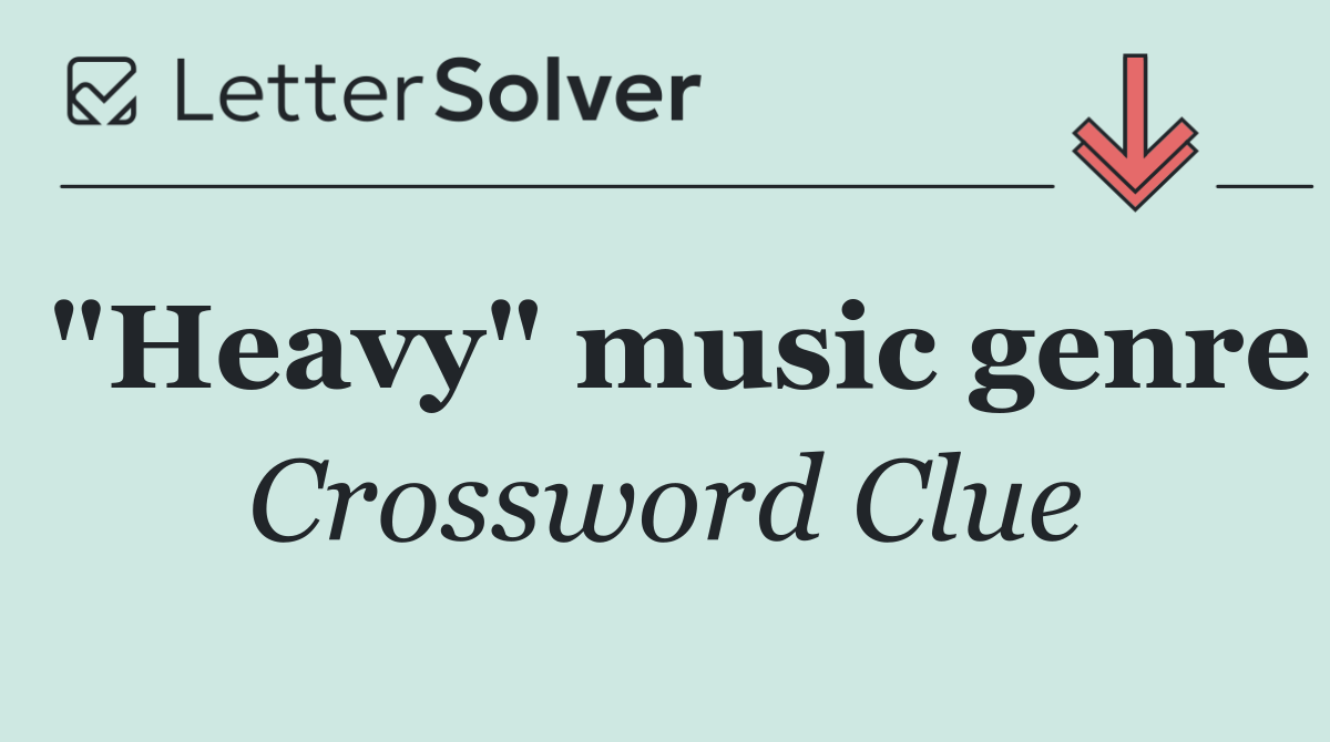 "Heavy" music genre