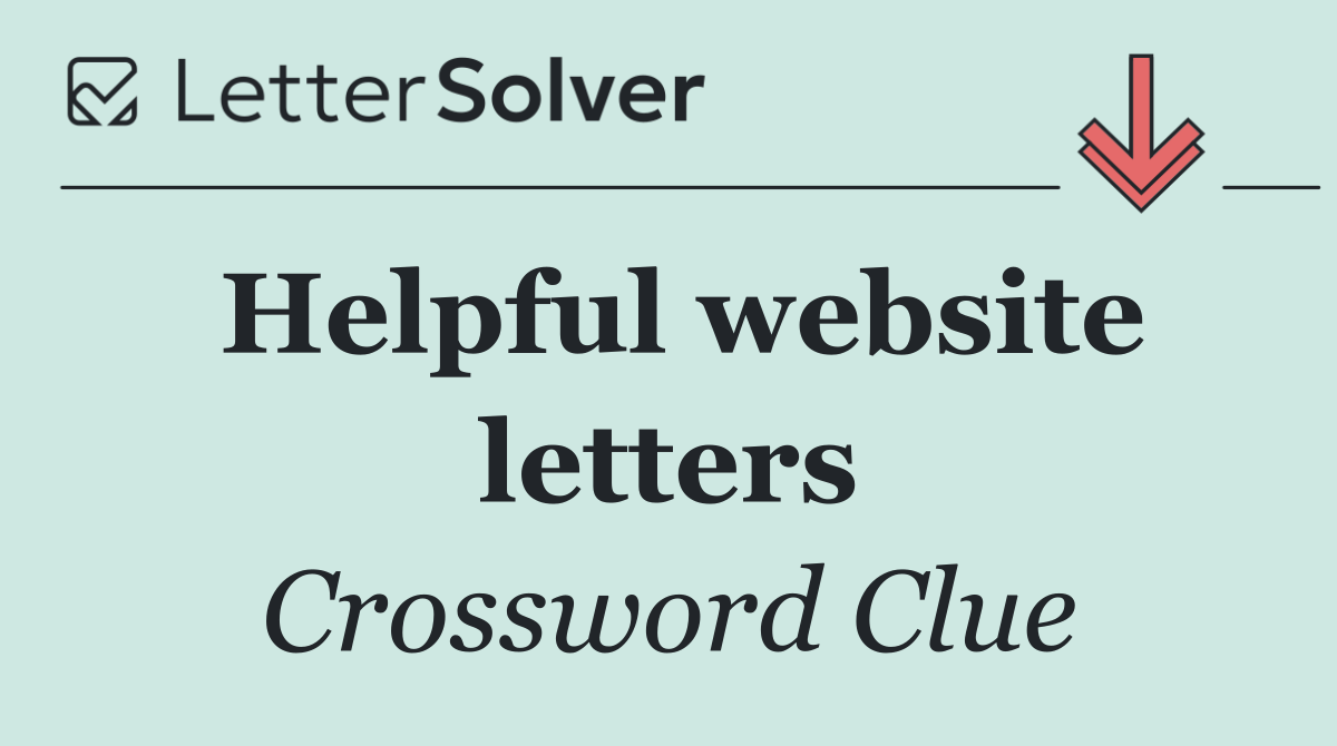 Helpful website letters