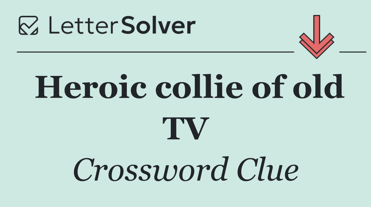 Heroic collie of old TV