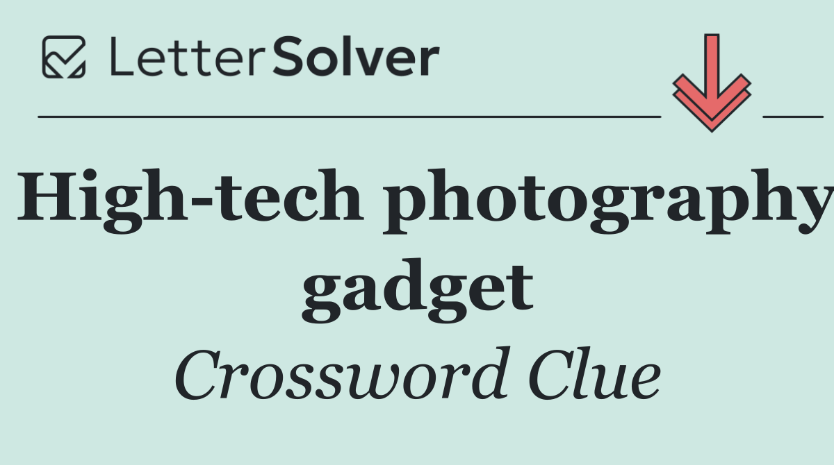 High tech photography gadget