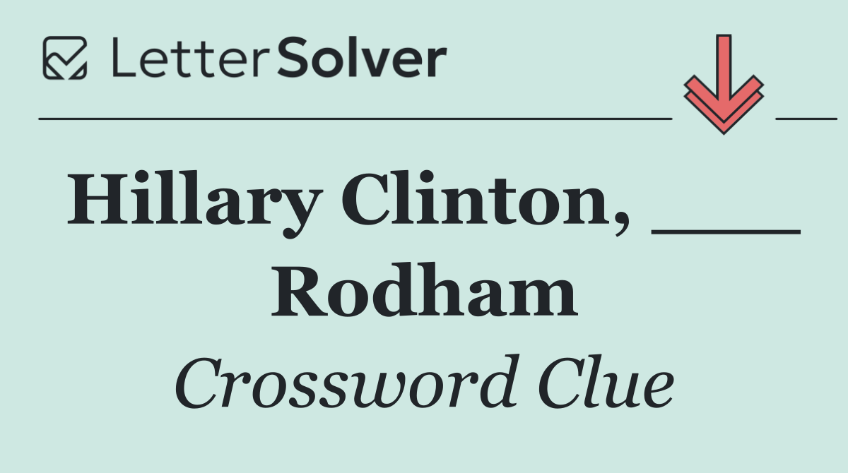 Hillary Clinton, ___ Rodham