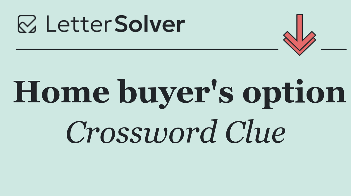 Home buyer's option
