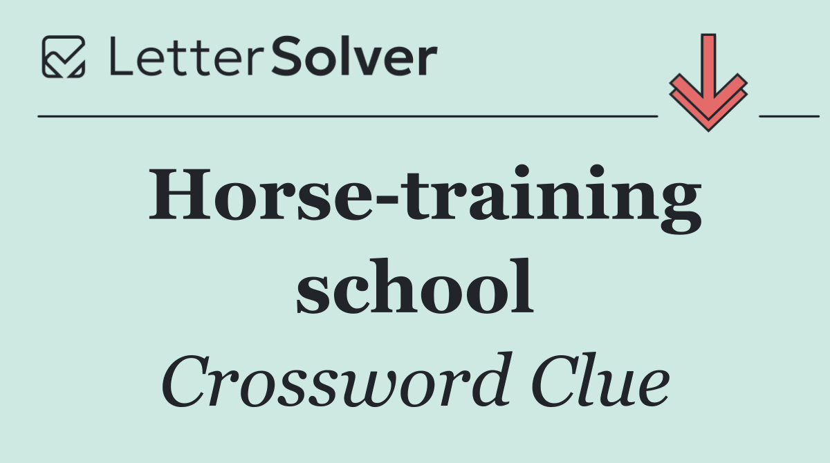 Horse training school
