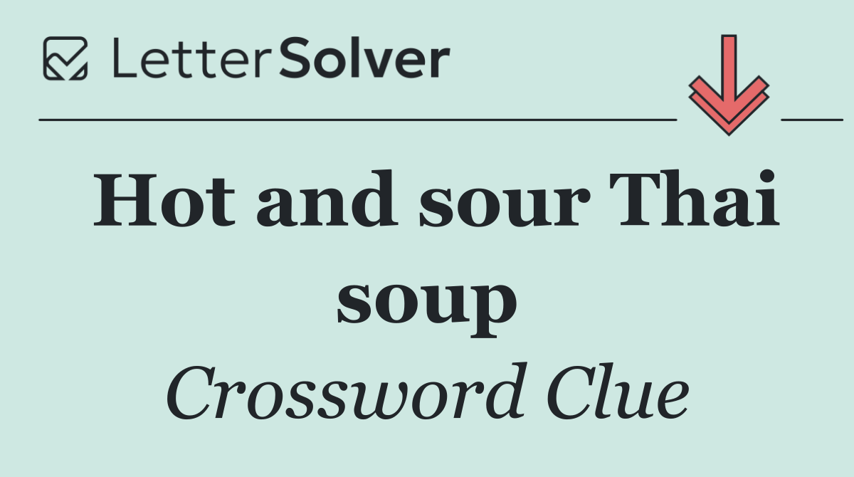 Hot and sour Thai soup
