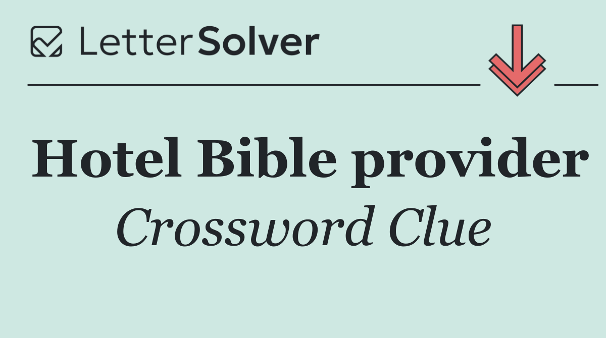 Hotel Bible provider