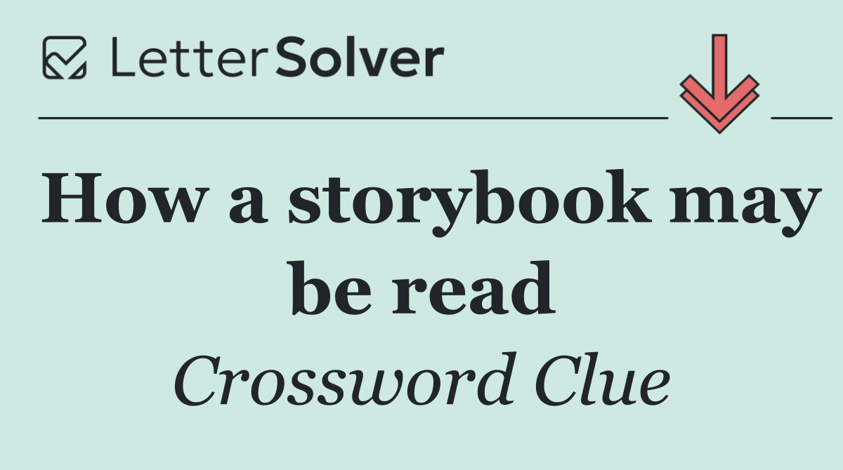 How a storybook may be read
