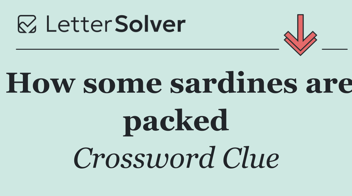 How some sardines are packed