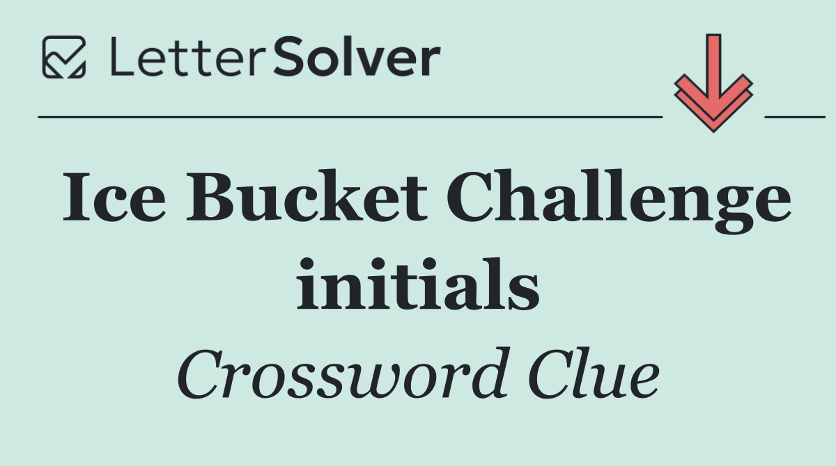 Ice Bucket Challenge initials