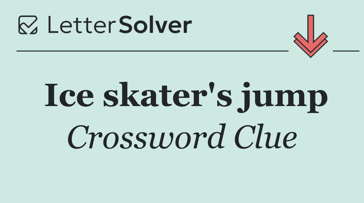 Ice skater's jump