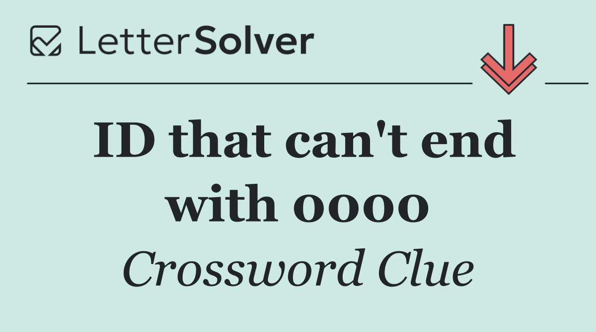 ID that can't end with 0000