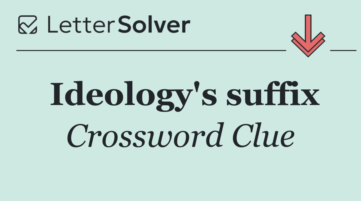 Ideology's suffix