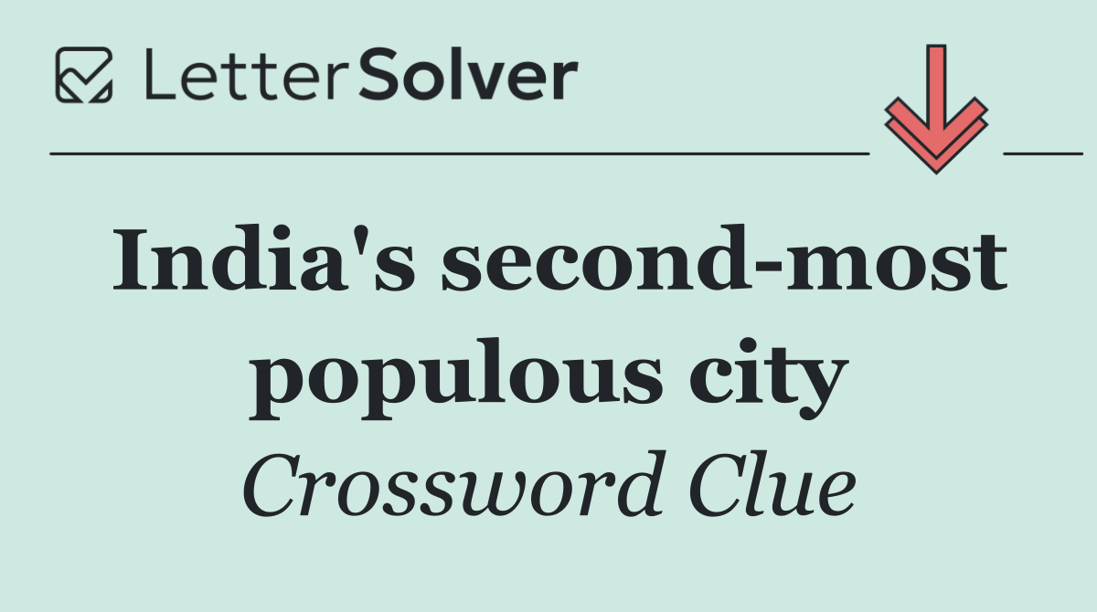India's second most populous city
