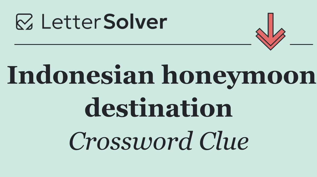 Indonesian honeymoon destination