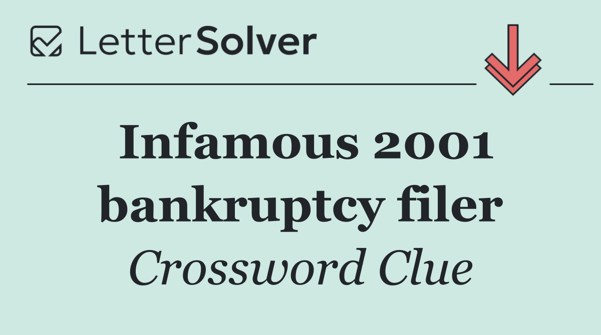 Infamous 2001 bankruptcy filer