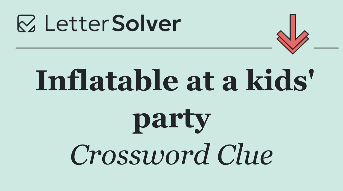 Inflatable at a kids' party