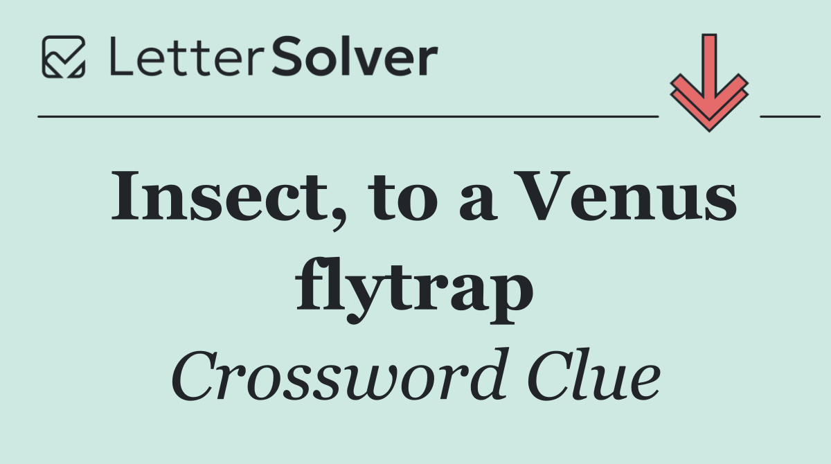 Insect, to a Venus flytrap