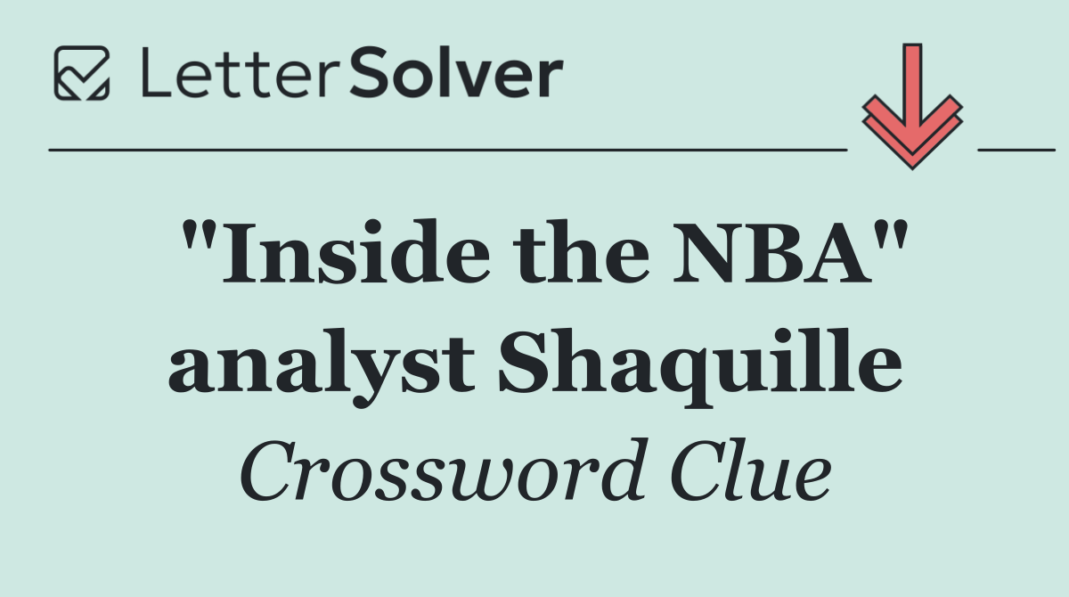 "Inside the NBA" analyst Shaquille