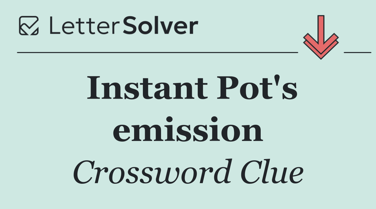 Instant Pot's emission